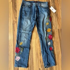 7 Seven for all Mankind vintage embroidered ankle Jean new with tags NWT size 27